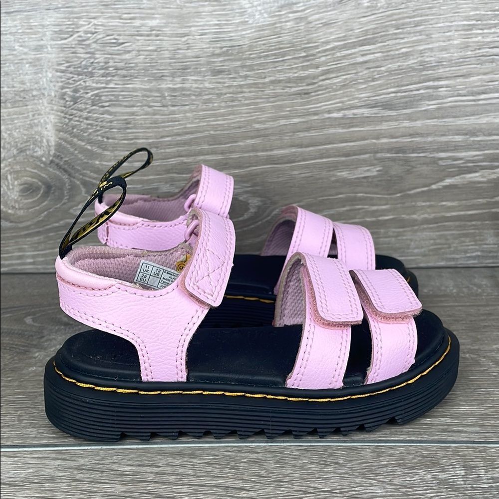 Dr. Martens Klaire Pale Pink Leather Athena Toddler Girl Sz 12 Platform Sandals